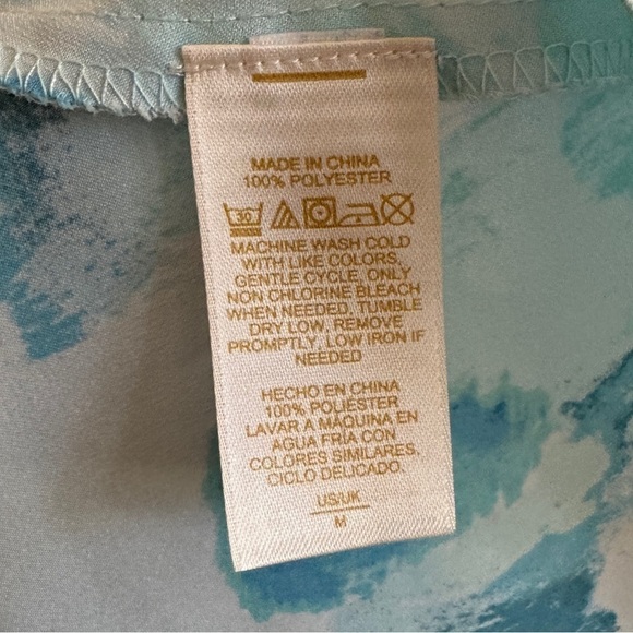 Kate Spade Blue Watercolor Floral Nightie, Size M - Picture 8 of 8